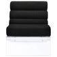 Serreta Boucle Upholstered Armless Acrylic Chair Black