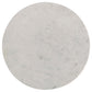 Astoria Round Genuine Marble Side End Table White
