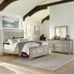 King Opt California Panel Bed, Dresser & Mirror