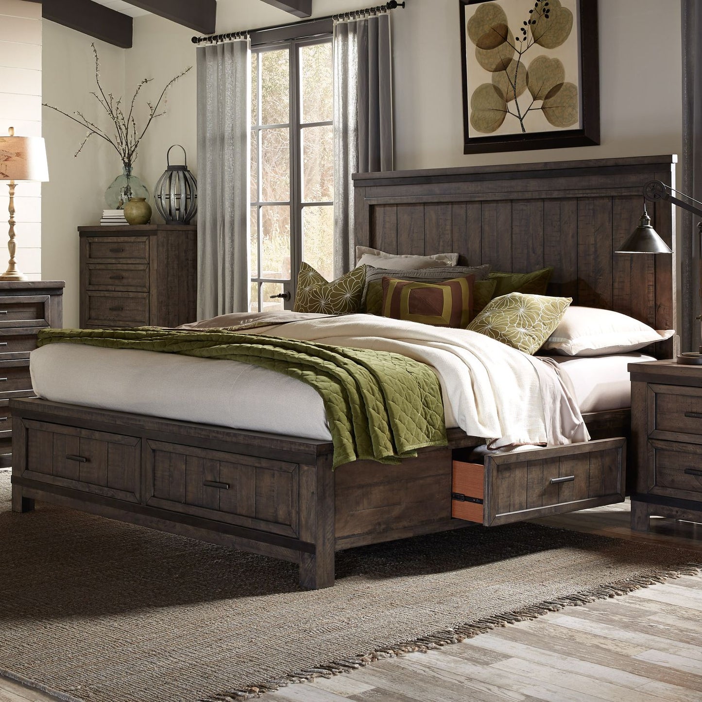 Queen Two Sided Storage Bed