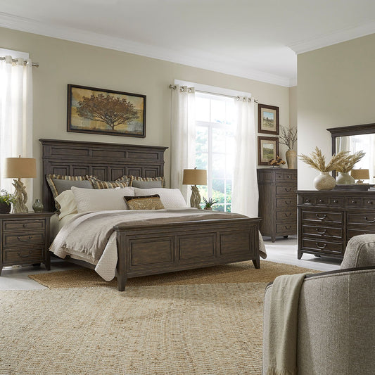 Paradise Valley - King California Panel Bed, Dresser & Mirror, Chest, Night Stand