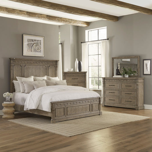 Town & Country - King Panel Bed, Dresser & Mirror, Chest