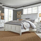 King Panel Bed, Dresser & Mirror, Night Stand