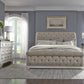 King Uph Sleigh Bed, Dresser & Mirror