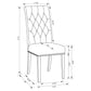 Alana Upholstered Dining Side Chair Beige Smokey Black (Set of 2) - Discount Furniture Connection
