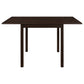 Kelso 3-piece Drop Leaf Dining Table Set Cappuccino and Tan - Discount Furniture Connection