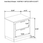 Caraway 2-drawer Nightstand Black - Discount Furniture Connection