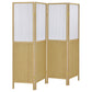 Mattison 4-Panel Room Divider Folding Shoji Screen Natural - Discount Furniture Connection