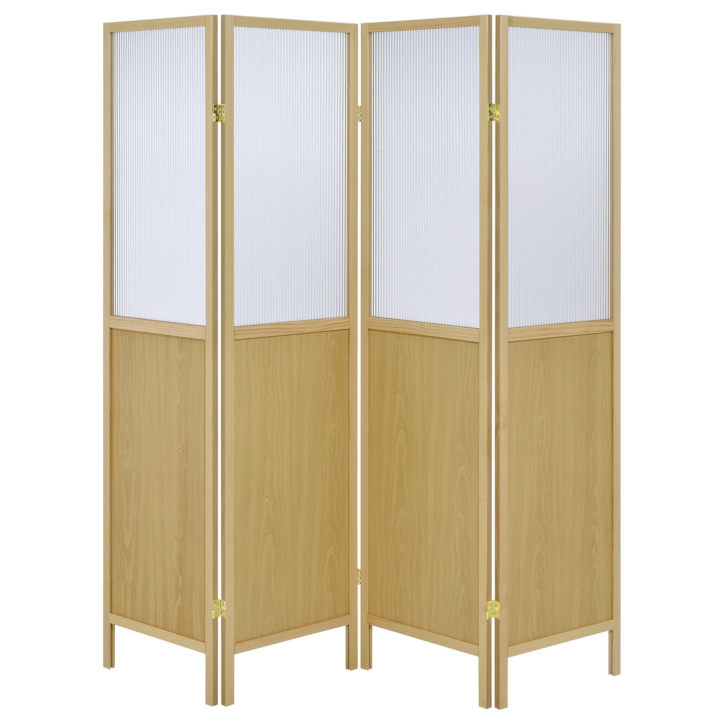 Mattison 4-Panel Room Divider Folding Shoji Screen Natural - Discount Furniture Connection