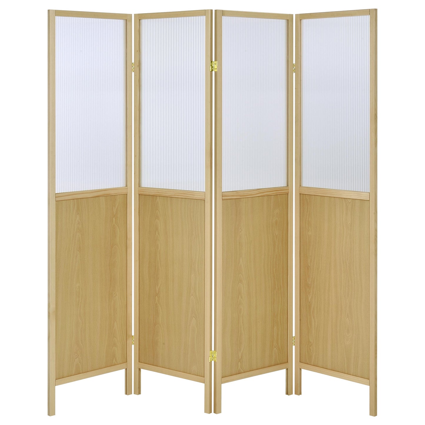 Mattison 4-Panel Room Divider Folding Shoji Screen Natural - Discount Furniture Connection
