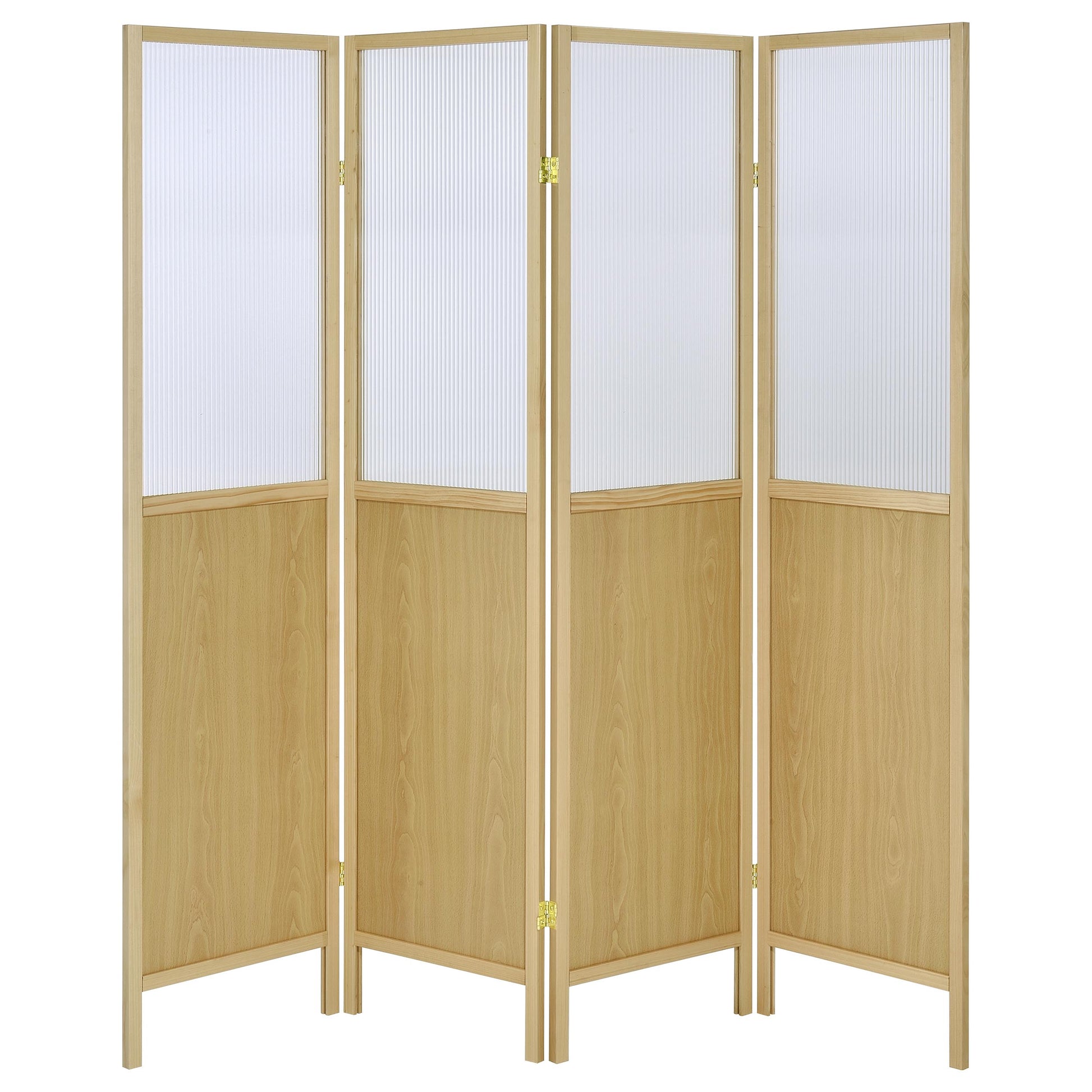 Mattison 4-Panel Room Divider Folding Shoji Screen Natural - Discount Furniture Connection