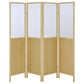 Mattison 4-Panel Room Divider Folding Shoji Screen Natural - Discount Furniture Connection