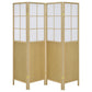 Edwards 4-Panel Room Divider Folding Shoji Screen Natural - Discount Furniture Connection