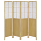 Edwards 4-Panel Room Divider Folding Shoji Screen Natural - Discount Furniture Connection