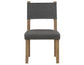 Aubrey Side Chair, Gray Vegan Leather with Driftwood finish
