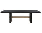 Aubrey 78-96″ Table w/18-inch Leaf, Black