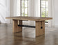 Aubrey 78-96″ Table w/18-inch Leaf, Waxed Driftwood