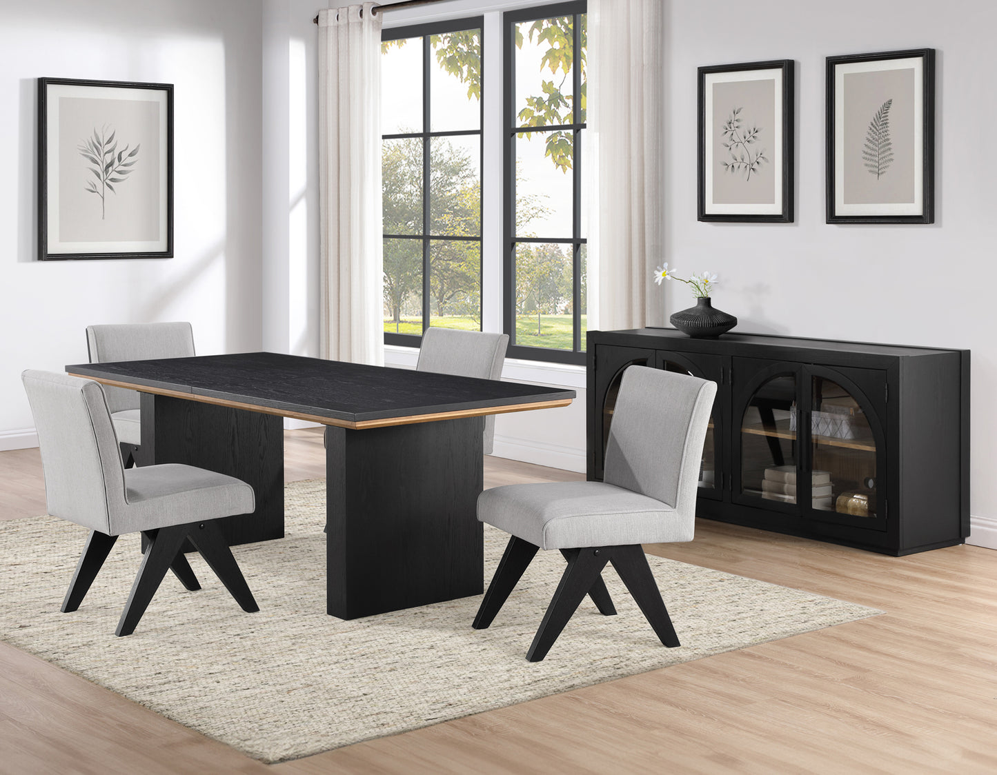 Magnolia 5-Piece 80-96″ Dining Set with Side Chair