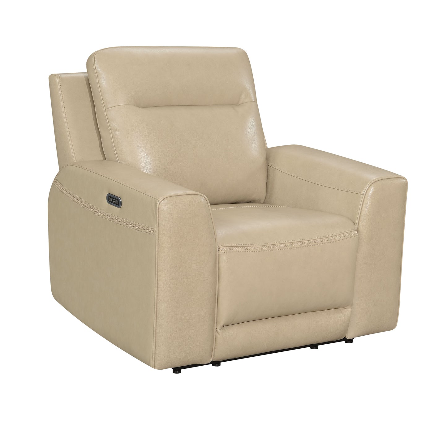 DONCELLA DUAL-POWER LEATHER CONSOLE LOVESEAT