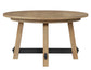 Aubrey 5-Piece 54″ Round Dining Table Set, Driftwood