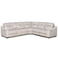 CASA 6-PIECE LEATHER DUAL-POWER RECLINING SECTIONAL, IVORY