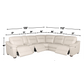 CASA 6-PIECE LEATHER DUAL-POWER RECLINING SECTIONAL, IVORY