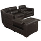 NARA 6-PIECE DUAL-POWER LEATHER RECLINING SECTIONAL
