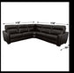 TRAVIS 5-PIECE DUAL-POWER LEATHER RECLINING SECTIONAL, BLACKBERRY