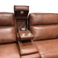 HAYDENN 6-PIECE DUAL-POWER LEATHER RECLINING SECTIONAL