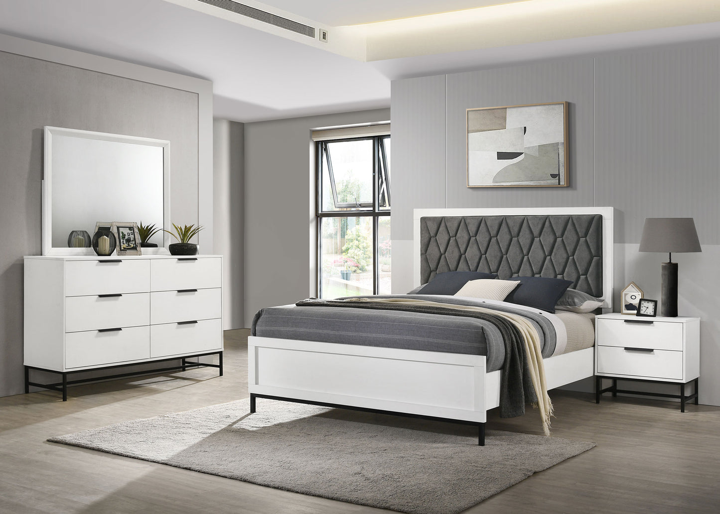 Sonora 4-piece California King Bedroom Set White - Discount Furniture Connection