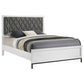 Sonora Queen Upholstered Panel Bed White - Discount Furniture Connection