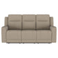 Brentwood 3-piece Upholstered Reclining Sofa Set Taupe