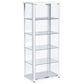 Aero 5-shelf Display Curio Cabinet with LED Lighting White - Discount Furniture Connection