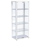 Aero 5-shelf Display Curio Cabinet with LED Lighting White - Discount Furniture Connection