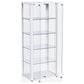 Aero 5-shelf Display Curio Cabinet with LED Lighting White - Discount Furniture Connection
