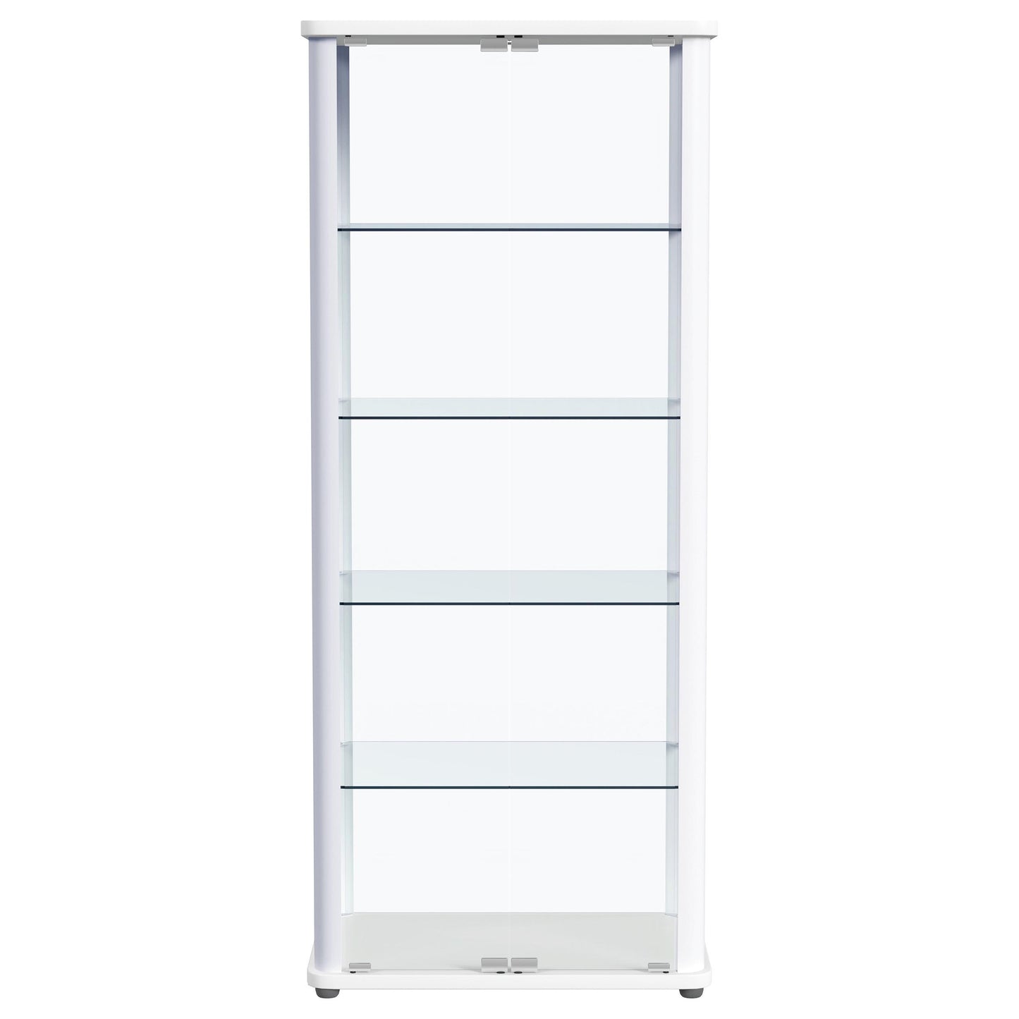 Aero 5-shelf Display Curio Cabinet with LED Lighting White - Discount Furniture Connection