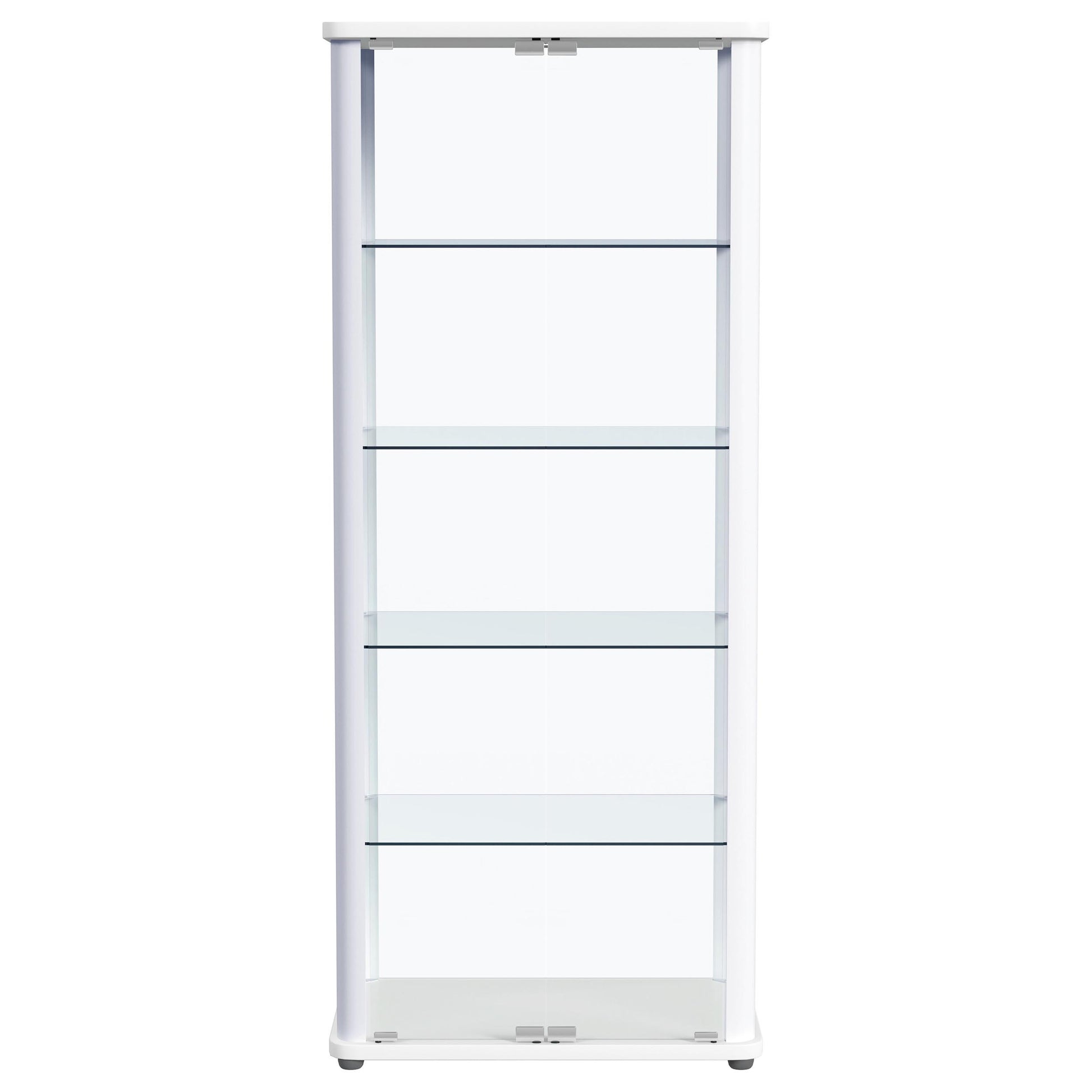 Aero 5-shelf Display Curio Cabinet with LED Lighting White - Discount Furniture Connection