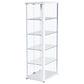 Aero 5-shelf Display Curio Cabinet with LED Lighting White - Discount Furniture Connection