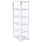 Aero 5-shelf Display Curio Cabinet with LED Lighting White - Discount Furniture Connection