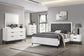 Sonora Queen Upholstered Panel Bed White - Discount Furniture Connection