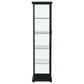 Aero 4-shelf Display Curio Cabinet with LED Lighting Black