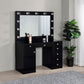 Acena 7-drawer Vanity Set with Lighting Black High Gloss - Discount Furniture Connection