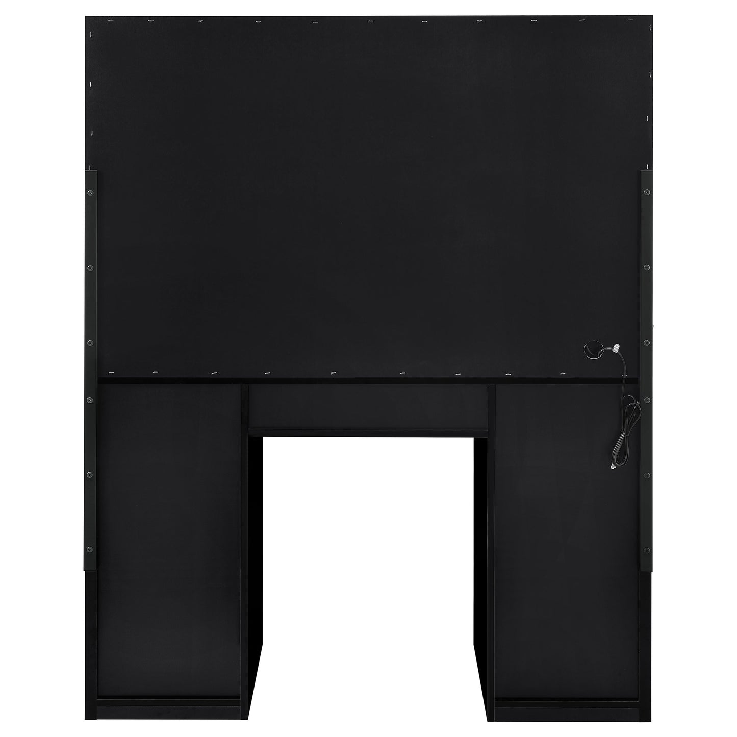 Acena 7-drawer Vanity Set with Lighting Black High Gloss - Discount Furniture Connection