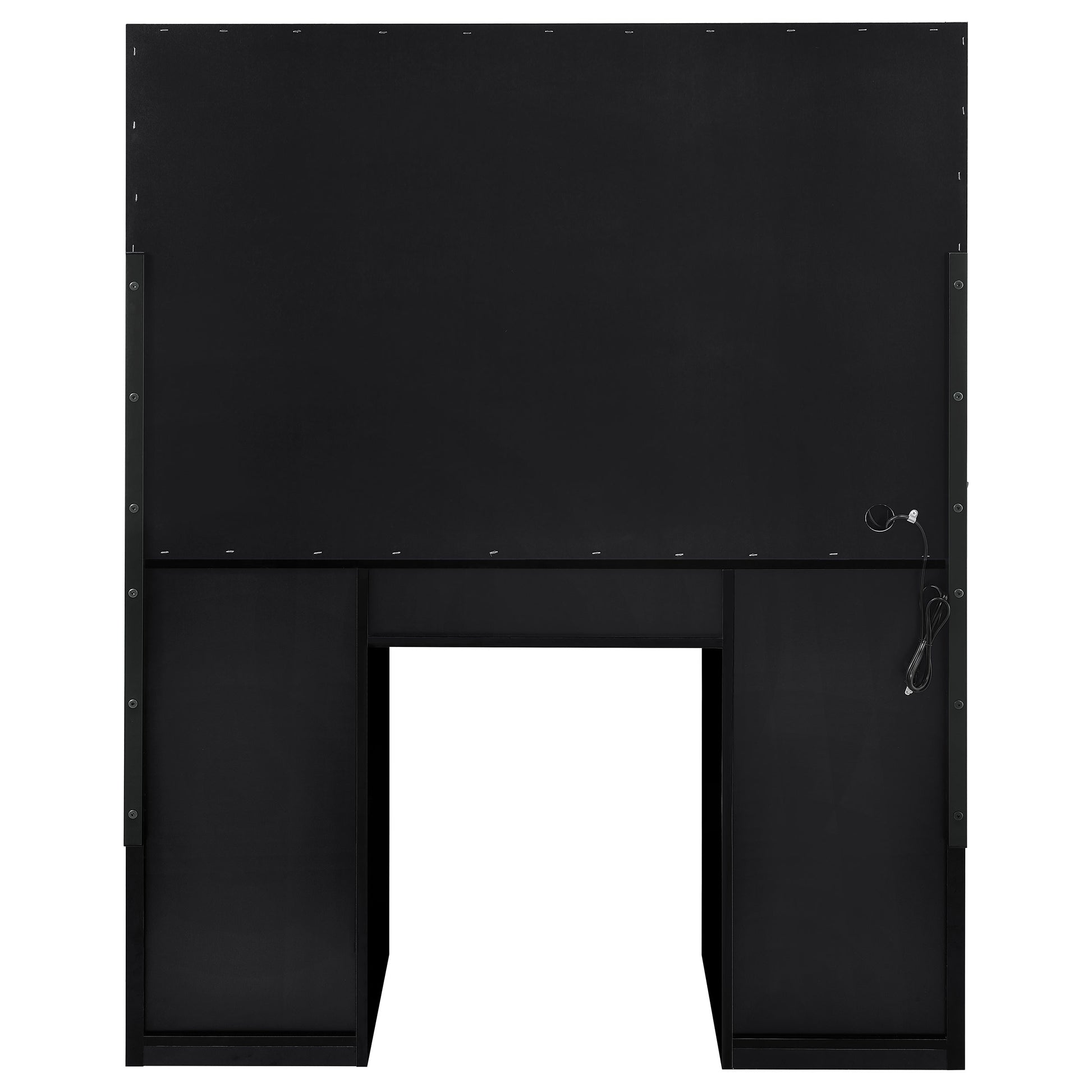 Acena 7-drawer Vanity Set with Lighting Black High Gloss - Discount Furniture Connection