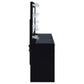 Acena 7-drawer Vanity Set with Lighting Black High Gloss - Discount Furniture Connection