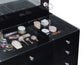 Acena 7-drawer Vanity Set with Lighting Black High Gloss - Discount Furniture Connection