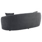 Brookside Velvet Upholstered Curved Sofa Dark Grey - Discount Furniture Connection