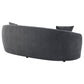 Brookside Velvet Upholstered Curved Sofa Dark Grey - Discount Furniture Connection