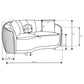 Brookside Velvet Upholstered Curved Sofa Dark Grey - Discount Furniture Connection