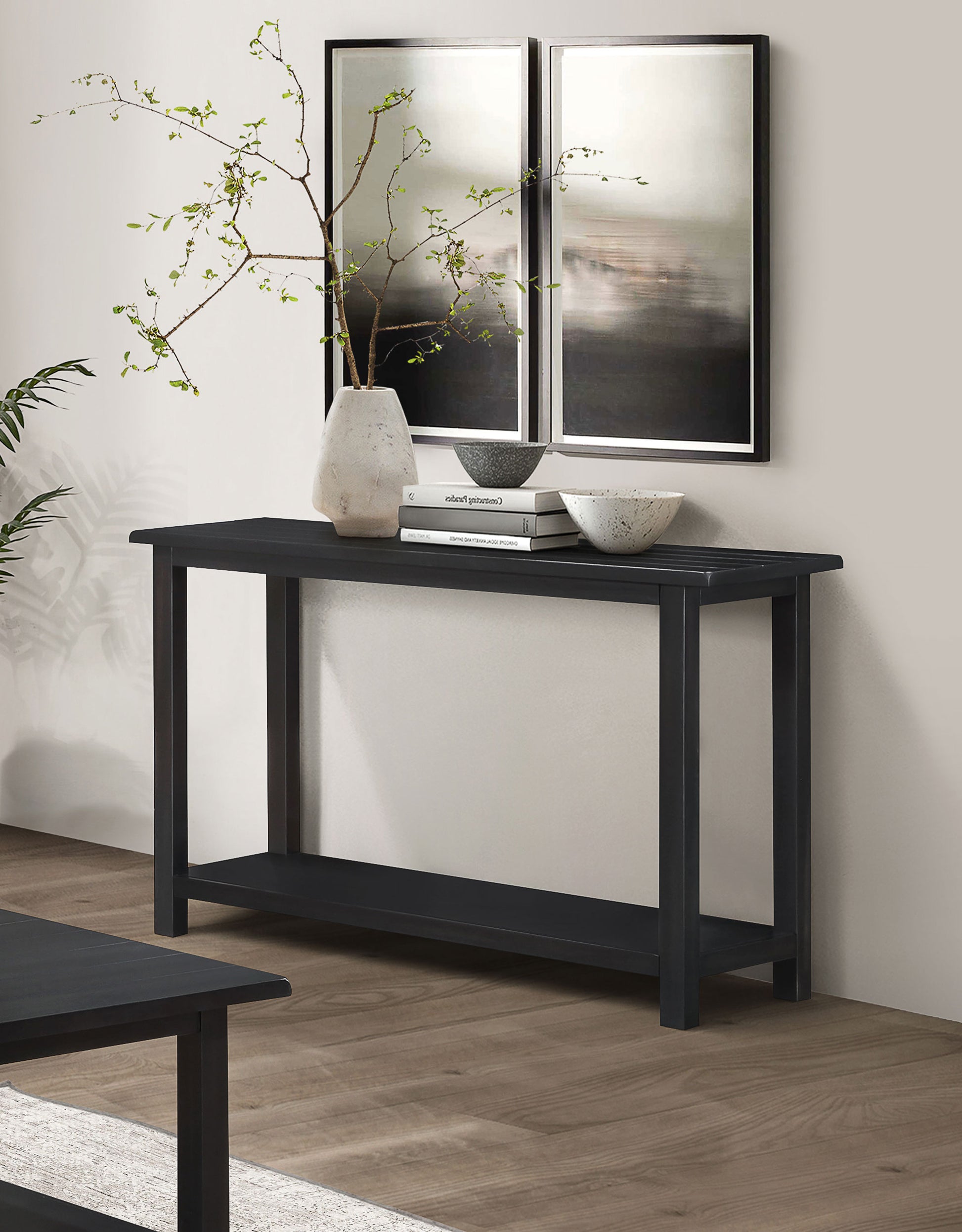 Payne Wood Entryway Sofa Console Table Java - Discount Furniture Connection